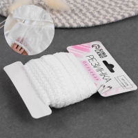 Резинка ажурная бельевая, 14 мм, 10 &plusmn; 1 м, цвет белый