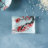 Набор для суши из стекла Доляна «Пагода», 3 предмета: соусники 8×2 см, 8×6 см, подставка 25×15×2 см Набор для суши из стекла Доляна «Пагода», 3 предмета: соусники 8×2 см, 8×6 см, подставка 25×15×2 см