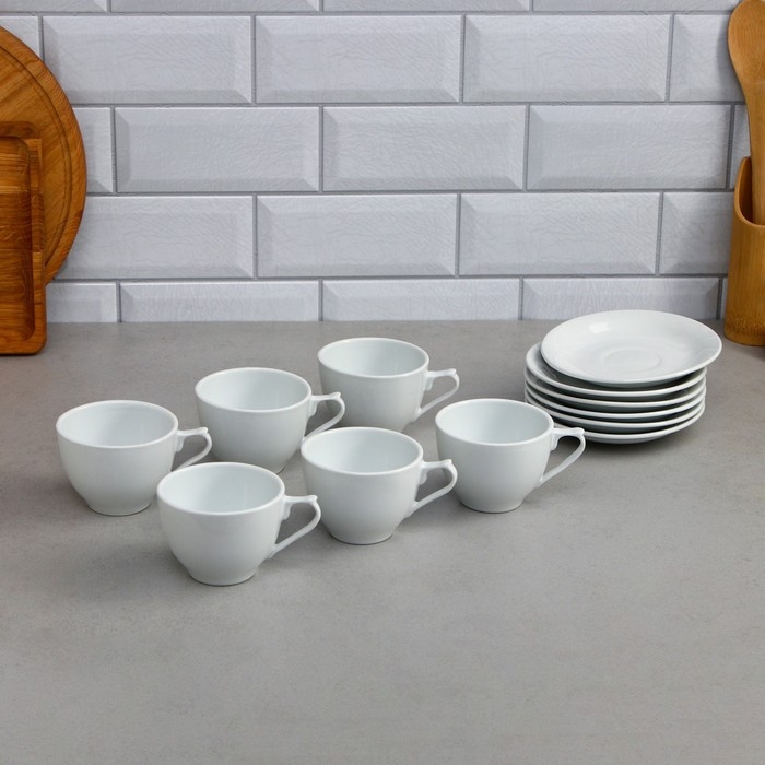 Чайный набор «Лимон», 12 предметов, 6 чашек 200 мл, фарфор, Иран Чайный набор «Лимон», 12 предметов, 6 чашек 200 мл, фарфор, Иран