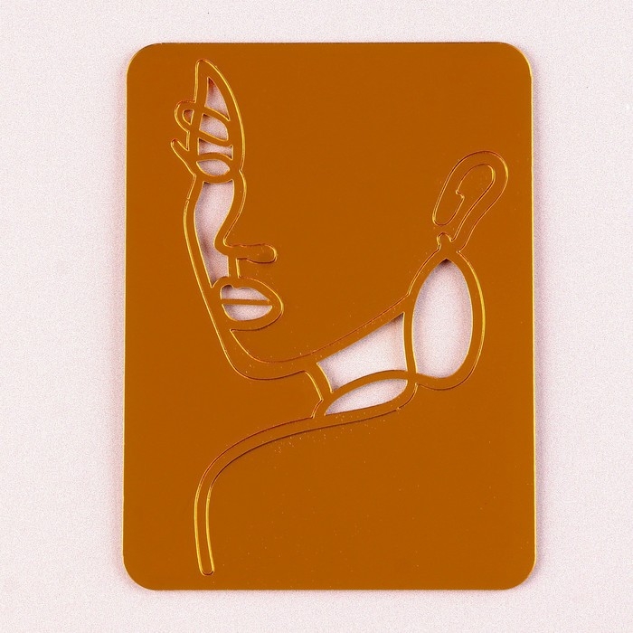 Украшение для торта «Девушка с серьгой», цвет золото Украшение для торта «Девушка с серьгой», цвет золото