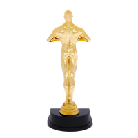 Наградная фигура мужская, «Оскар», подставка пластик черная, 24 х 8,8 х 8,8 см. Наградная фигура мужская, «Оскар», подставка пластик черная, 24 х 8,8 х 8,8 см.