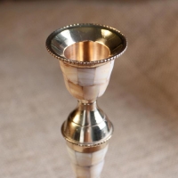 Подсвечник на 1 свечу с перламутром элеганс 17см