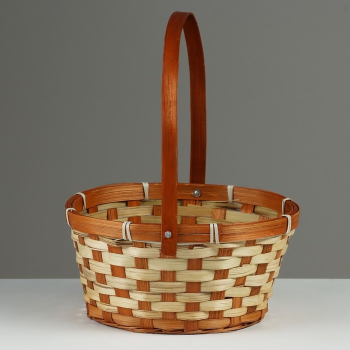 Корзина плетеная, D21 х 10/24 см, бамбук