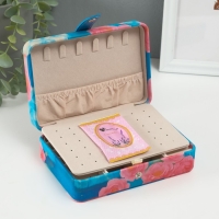 Шкатулка кожзам для украшений "Девушка с розовым пионом" 11х16х5,5 см Шкатулка кожзам для украшений "Девушка с розовым пионом" 11х16х5,5 см