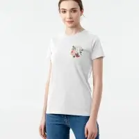 Футболка женская &laquo;Цветочная азбука: А&raquo;, белая, размер L