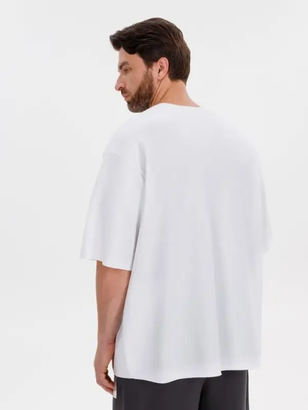 Джемпер с коротким рукавом Siluetti Volumica, молочно-белый, размер XS/S Джемпер с коротким рукавом Siluetti Volumica, молочно-белый, размер XS/S