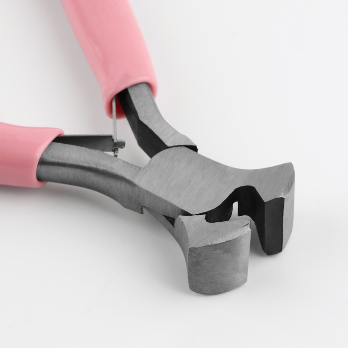 Кусачки торцевые, для рукоделия, 10,5 × 6,5 см, цвет серебряный/розовый Кусачки торцевые, для рукоделия, 10,5 × 6,5 см, цвет серебряный/розовый