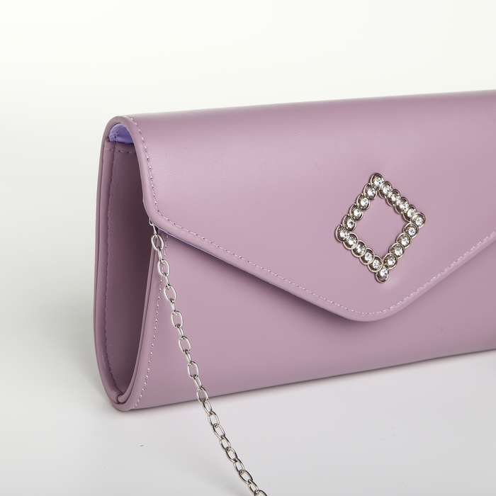 Сумка-клатч на магните, цвет фиолетовый