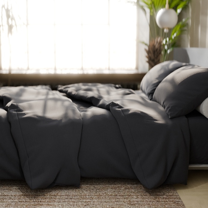 Постельное бельё Этель Дуэт &laquo;Серая гавань&raquo; 143х215-2 шт, 220х240, 50х70-2 шт, 100% хлопок, бязь 125 г/м2