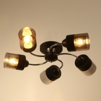 Люстра "Эстель" 5хЕ27 40Вт чёрно-хромовый 60х60х23 см BayerLux