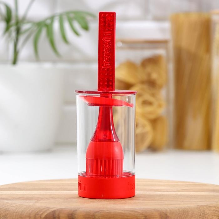 Кисть с ёмкостью &laquo;Турис&raquo;, силикон, 20&times;7 см, цвет МИКС