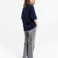 Джемпер с коротким рукавом Siluetti Volumica, темно-синий, размер M/L