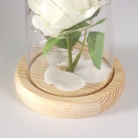 Ночник &laquo;Роза&raquo; LED 3хААА белый 9,5х9,5х14см