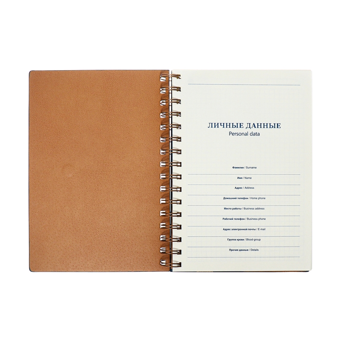 Органайзер на гребне, А5, 80л, клетка, обл.кожзам, с хлястиком, синий Органайзер на гребне, А5, 80л, клетка, обл.кожзам, с хлястиком, синий