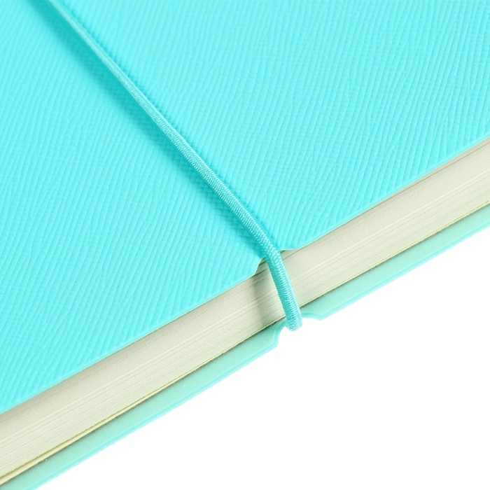 Ежедневник недатированный A5 136 листов, deVENTE. Jane, мягкая обложка пвх, резинка, перфорация, ляссе, блок 70, бирюзовый