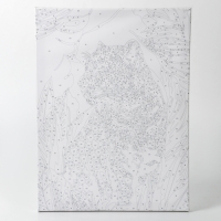 Картина по номерам с подрамником и гирляндой &laquo;Леопард&raquo;, 30 х 40 см