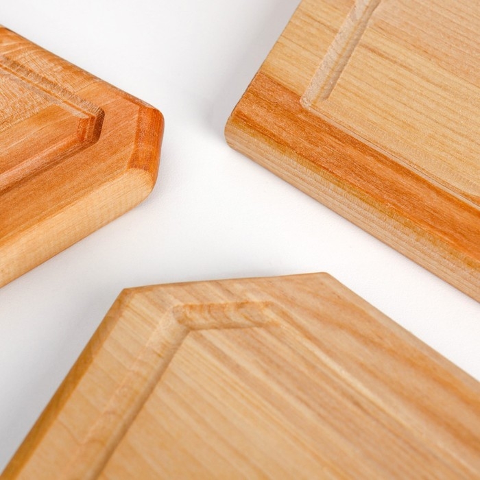 Набор досок разделочных Набор досок разделочных "Ромб" в кассете (36х22х1,8;32х20х1,8;28х18х1,8) см