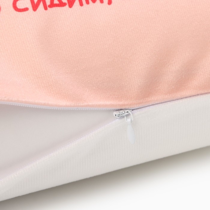 Новый год. Символ года. Змея. Чехол на подушку Этель &laquo;Хорошо сидим, девочки&raquo; 40х40 см, велюр