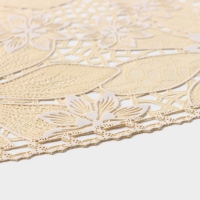 Салфетка ажурная для стола &laquo;Нежность. Астры&raquo;, 45&times;30 см, цвет бежевый