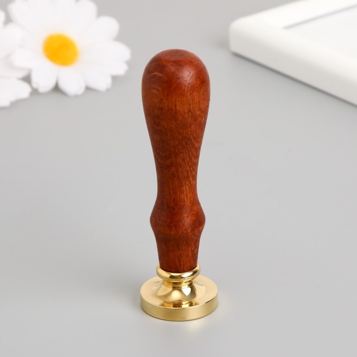 Печать для сургуча с деревянной ручкой Печать для сургуча с деревянной ручкой "Рыбки и кораллы" 9х2,5х2,5 см