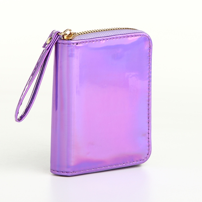 Кошелёк на молнии, цвет фиолетовый Кошелёк на молнии, цвет фиолетовый