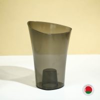 Горшок для орхидей, 1,3 л, 13,6 &times; 14,1 &times; 20 см, пластик, прозрачно-серый