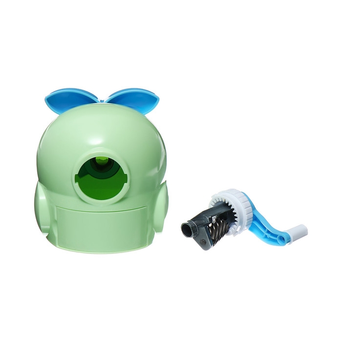 Точилка механическая с контейнером Сова Светло-зеленая Точилка механическая с контейнером Сова Светло-зеленая