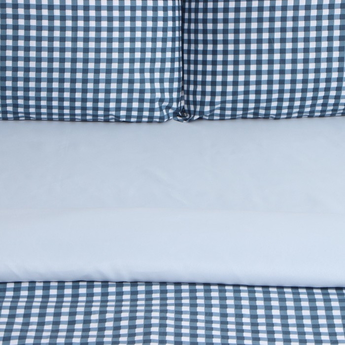 Постельное бельё Этель евро Blue cage 200х215 см,225х240 см,50х70&plusmn; 3 см - 2 шт, новосатин