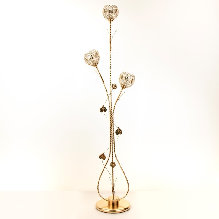 Торшер Торшер "Букет" 3хE27 40Вт золото 60х28х165 см