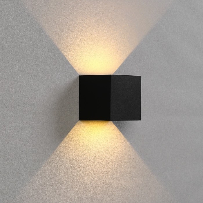 Светильник фасадный &laquo;Куб&raquo;, FSD-063, 6 Вт, 3000К, регулир. луч, IP65, 220 В, пластик, черный   100842