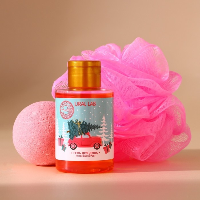 Новый Год. Подарочный набор косметики новогодний, гель для душа 100 мл, бомбочка для ванны 130 г, мочалка для тела Новый Год. Подарочный набор косметики новогодний, гель для душа 100 мл, бомбочка для ванны 130 г, мочалка для тела