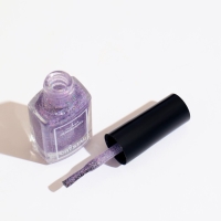 Лак для ногтей сиреневый с блестками,  голографический, тон 709, 6 мл