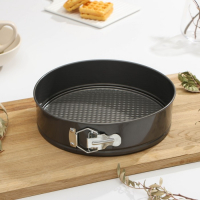 Набор форм для выпечки Доляна «Элин. Круг», 3 предмета: d=24/26/28 см, съёмное дно, антипригарное покрытие, цвет чёрный Набор форм для выпечки Доляна «Элин. Круг», 3 предмета: d=24/26/28 см, съёмное дно, антипригарное покрытие, цвет чёрный