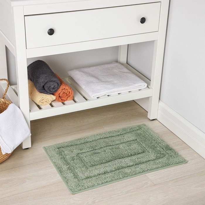 Коврик для дома SAVANNA &laquo;Мягкость&raquo;, 40&times;60 см, цвет зелёный