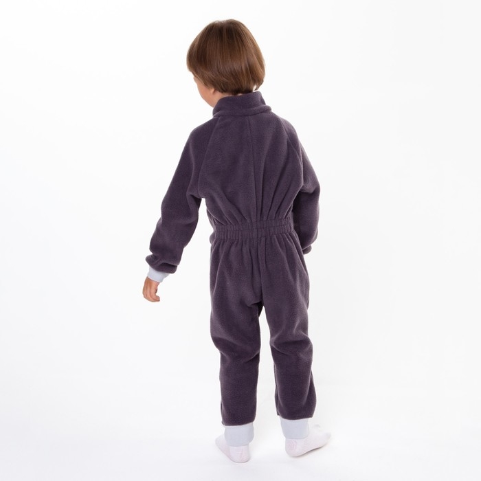 Комбинезон для мальчика, цвет тёмно-серый, рост 104-110 см
