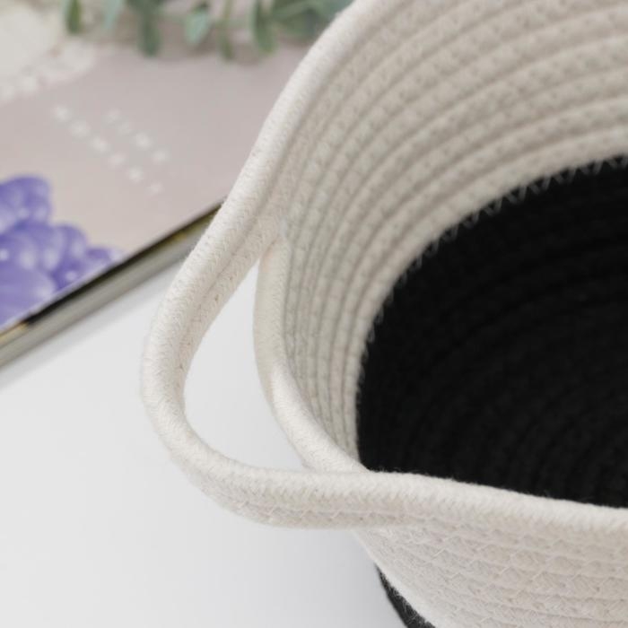 Корзина для хранения плетёная ручной работы «Рита», 30×20×13,5 см, цвет чёрный Корзина для хранения плетёная ручной работы «Рита», 30×20×13,5 см, цвет чёрный