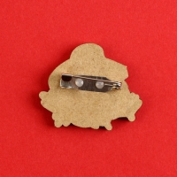 Значок деревянный «Голубь» , серия мемы ,3,2 х 3 см Значок деревянный «Голубь» , серия мемы ,3,2 х 3 см