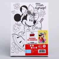 Картина по номерам для детей, 21х15 см, Минни Маус Картина по номерам для детей, 21х15 см, Минни Маус