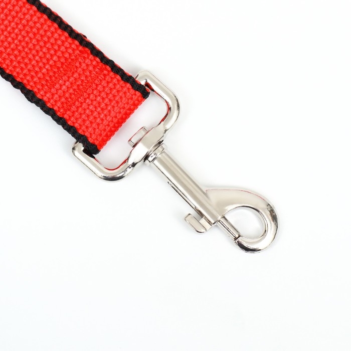 Поводок 2 м х 2,5 см, красно-чёрный Поводок 2 м х 2,5 см, красно-чёрный