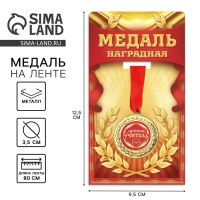 Медаль учителю &laquo;Лучший учитель&raquo;, d=3,5 см