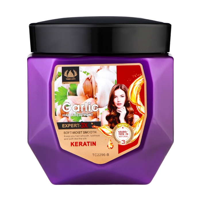 Маска для волос, гладкость, увлажнение и мягкость, с экстрактом чеснока и кератином, 600 г Маска для волос, гладкость, увлажнение и мягкость, с экстрактом чеснока и кератином, 600 г