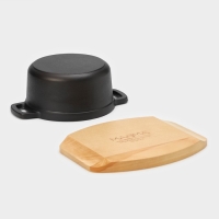 Кастрюля чугунная с крышкой Magma «Хотан», 750 мл, 18,6×14×7 см, индукция, цвет чёрный Кастрюля чугунная с крышкой Magma «Хотан», 750 мл, 18,6×14×7 см, индукция, цвет чёрный