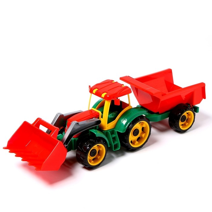 Трактор &laquo;Трудяга&raquo;, с прицепом, МИКС