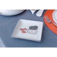 Блюдо сервировочное Доляна &laquo;Уютные коты&raquo;, 15&times;15&times;3 см, цвет белый