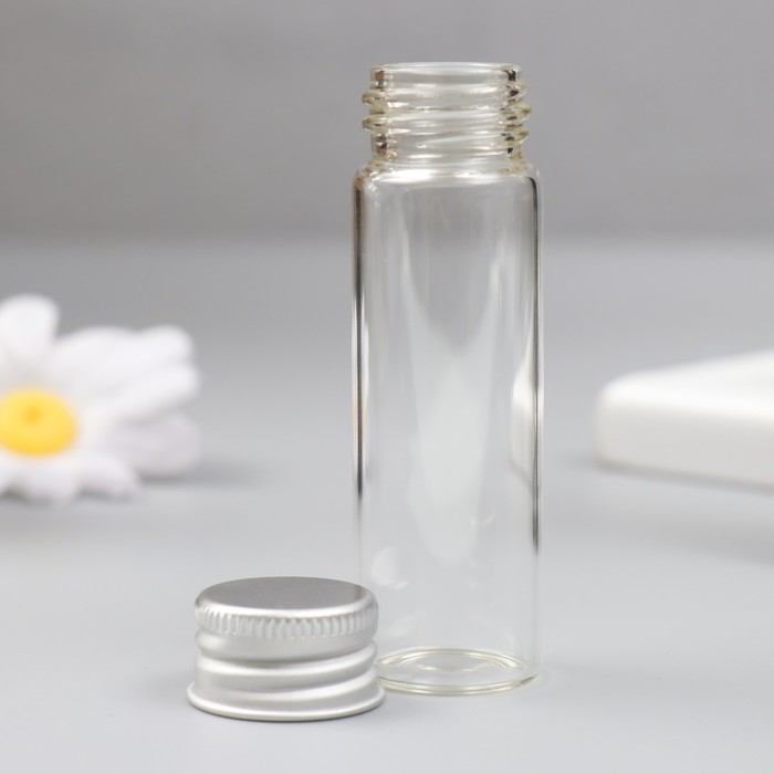 Декор для творчества стекло"Бутылочка с крышкой"набор 3 шт 15 мл 7х2,2х2,2 см