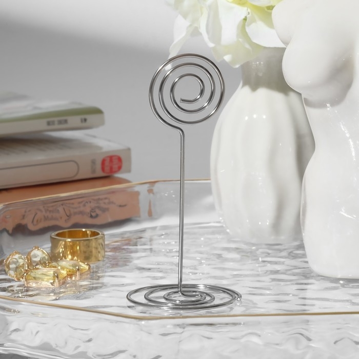 Ценникодержатель с зажимом «Круг», 3,3×3,3×8,3 см, цвет серебро Ценникодержатель с зажимом «Круг», 3,3×3,3×8,3 см, цвет серебро