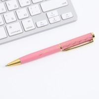 Ручка металлическая в тубусе &laquo;Сияй этой весной&raquo;, синяя паста