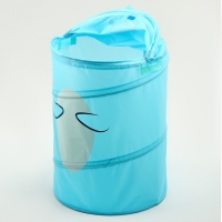 Корзина для хранения игрушек &laquo;Акула&raquo; с ручками и крышкой, 55 х 33 х 33 см, голубая