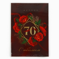 Диплом «С Юбилеем 70 лет», А5, 21 х 15 см. Диплом «С Юбилеем 70 лет», А5, 21 х 15 см.