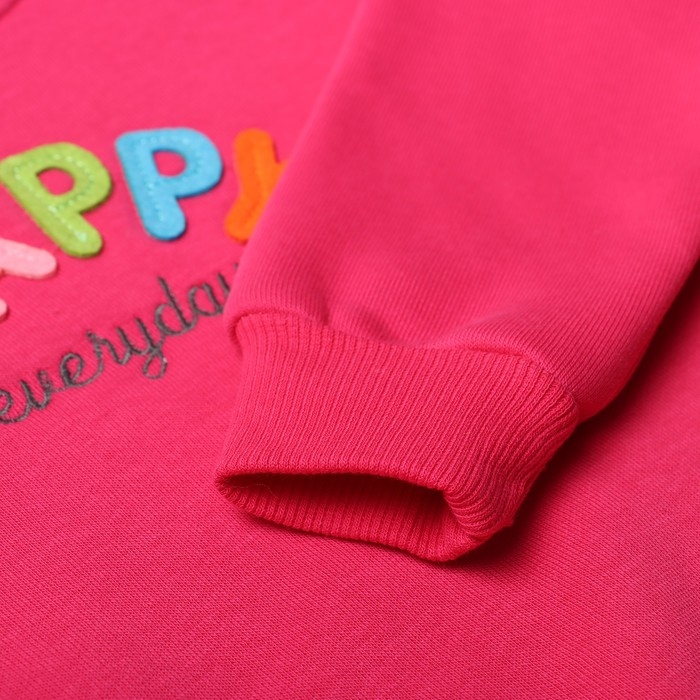 Комплект (лонгслив/брюки) для девочки, цвет фуксия, рост 92 см